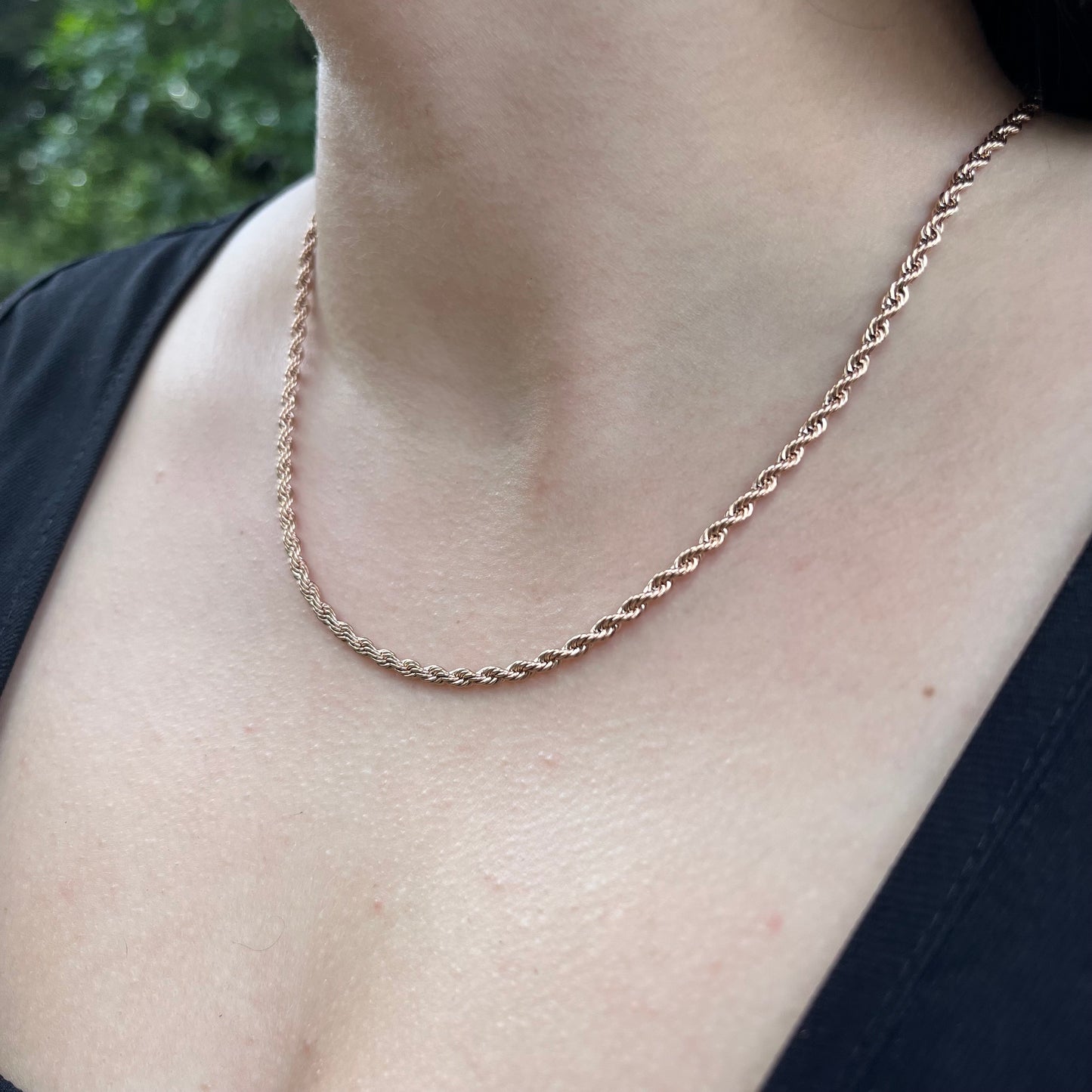 Cadena Lazo Rosa Mujer