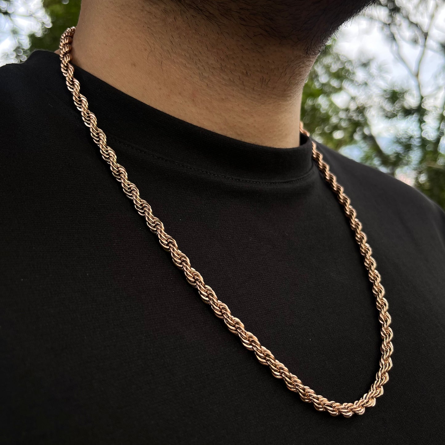 Cadena Lazo Rosa Hombre